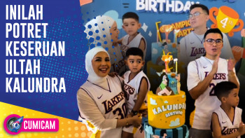Tya Ariestya & Irfan Ratinggang Rayakan Ulang Tahun Kalundra dengan Tema Champion Party