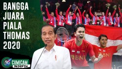 Presiden Jokowi Bangga Jonatan Christie dan Anthony Ginting Bawa Indonesia Juara Piala Thomas 2020
